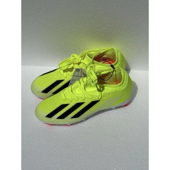 NEW Adidas X Crazyfast League FG Soccer Cleats Shoes Yellow IF0691 Youth 1.5 - Picture 2 of 9